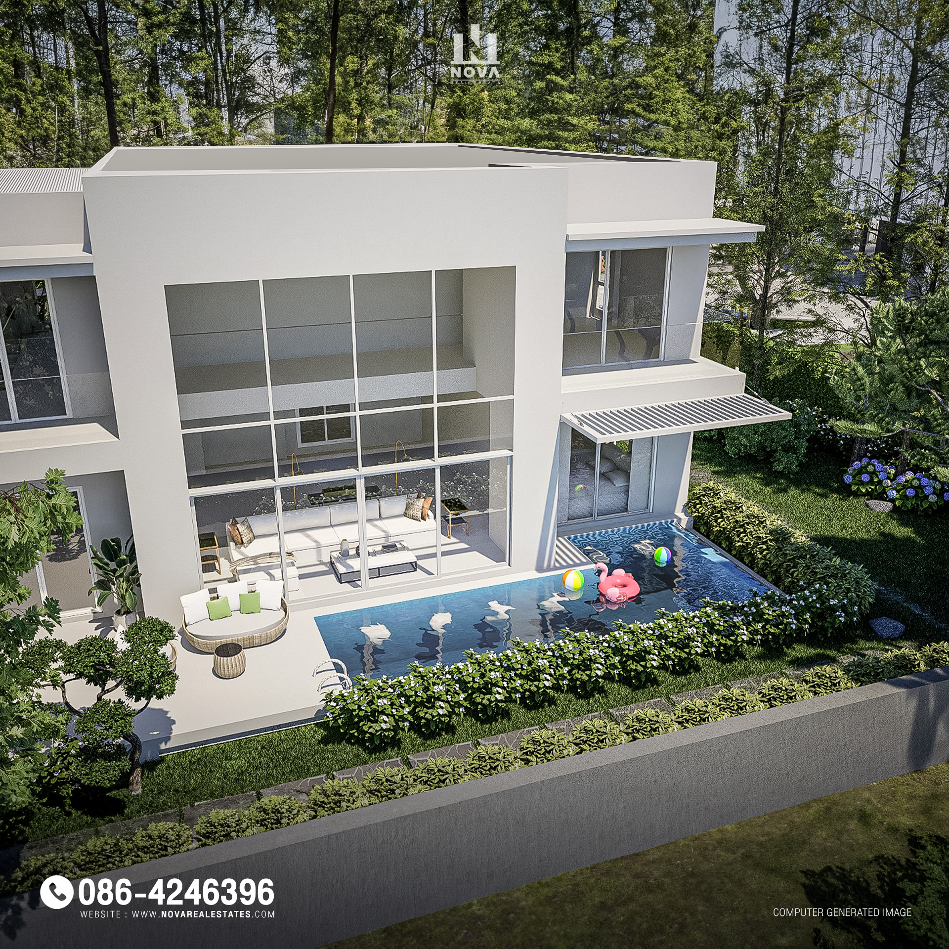 large modern luxury house for families type b