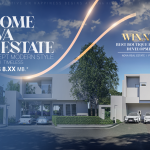 banner featuring modern luxury houses from nova real estates