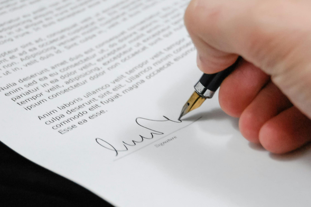 signing for freehold ownership