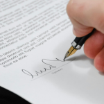signing for freehold ownership